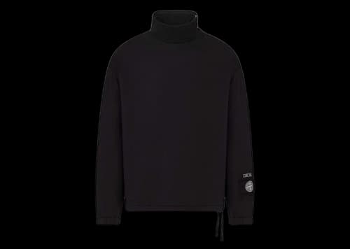 Dior x Stone Island Cotton Fleece Sweater Black