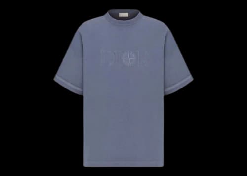 Dior x Stone Island Oversized Fit T-Shirt Blue