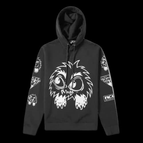 Alexander McQueen McQ Alphabet Printing hooded Long Sleeves Unisex Black