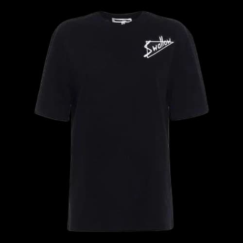McQ Alexander McQueen SS21 Cotton Short Sleeve Round Neck Black