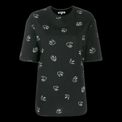 McQ Alexander McQueen Printing Round Neck Short Sleeve Black