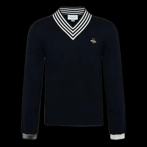 Gucci Bee V-Neck Sweater 'Black'
