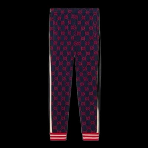 Gucci GG Jacquard Jogging Pant 'Red Blue'