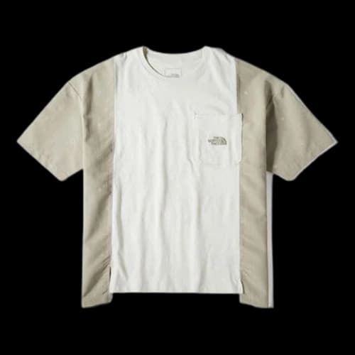 THE NORTH FACE Quick Dry Contrast Color Stitching Short Sleeve Beige