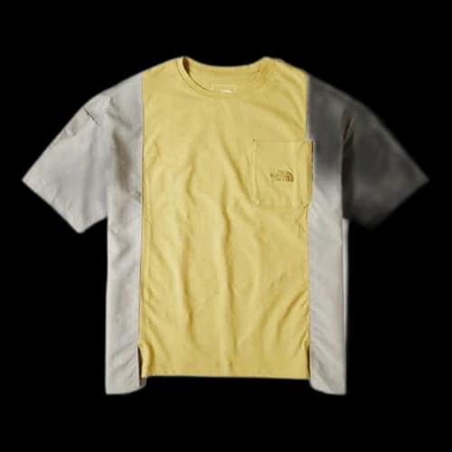 THE NORTH FACE Quick Dry Colorblock Splicing Short Sleeve Yellow