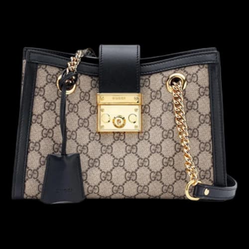 Gucci Padlock Small GG Shoulder Bag 'Beige Black' (Women's)