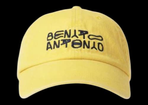 Bad Bunny x Zara Washed Logo Embroidery Cap Yellow