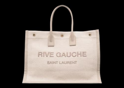 Saint Laurent Rive Gauche Tote Bag Neutrals