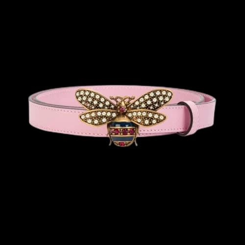 Gucci Queen Margaret Leather Belt 'Pink'