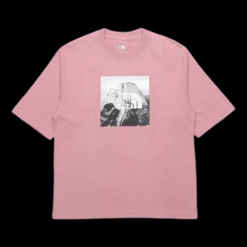 THE NORTH FACE Big Size Print Short Sleeve Pink