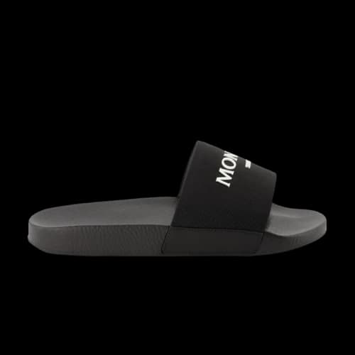 Basile x Moncler Pool Slide 'Logo Print - Black'