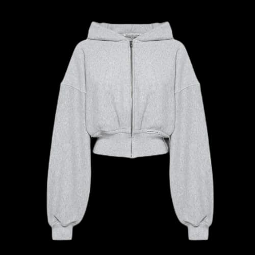 Alexander Wang Crop Sweatshirt Light Grey
