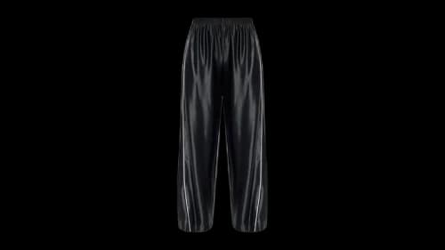 Alexander Wang Women's Reflective Piping Mid-Rise Track Pant Black