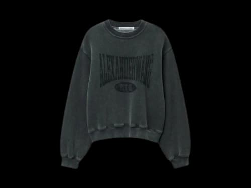 T by Alexander Wang Graphic Crewneck Sweatshirt Black