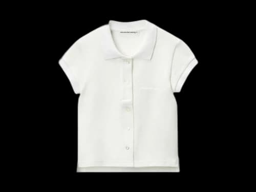 T by Alexander Wang Deconstructed Polo Cardigan Limestone