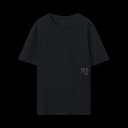 Alexander Wang Puff Logo Tee In Cotton Jersey 'Black'