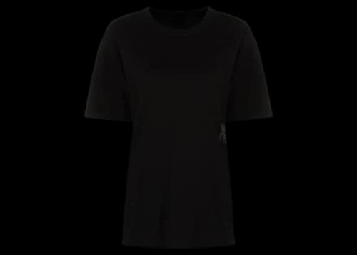 T by Alexander Wang Essential Jersey Puff Logo Shrunk Tee Black