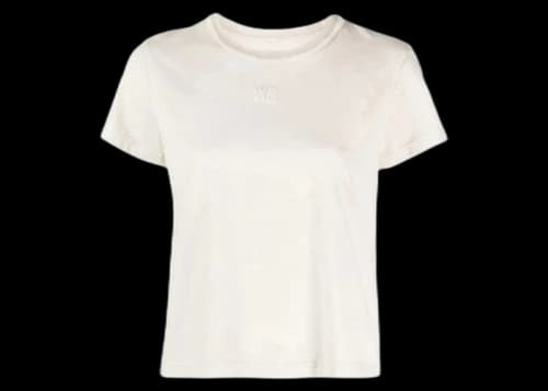 T by Alexander Wang Essential Jersey Shrunk Tee Ice Grey