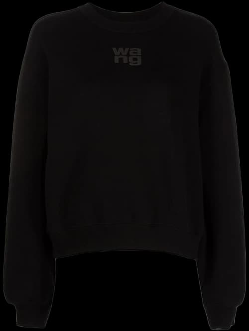 Alexander Wang Logo-Print Crewneck Black