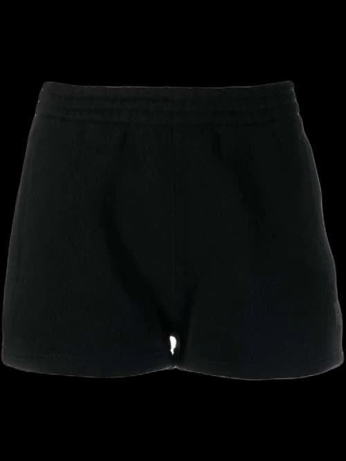 T by Alexander Wang Puff Paint Logo Sweatshorts Black