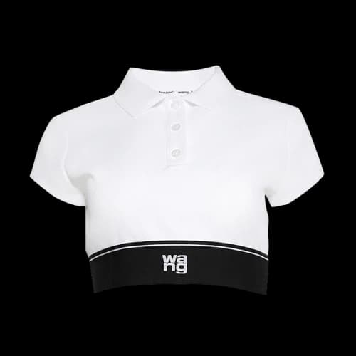 Alexander Wang Cheerleader Polo Top 'White'