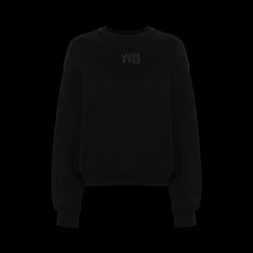 Alexander Wang Puff Paint Logo Essential Terry Crew Sweatshirt 'Black'