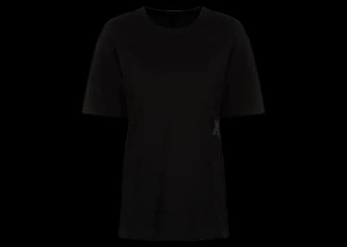 T by Alexander Wang Essential Jersey Puff Logo Shrunk Tee Black