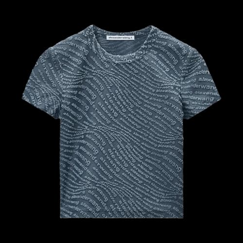 Alexander Wang Jacquard Logo Baby Tee 'Graphite'