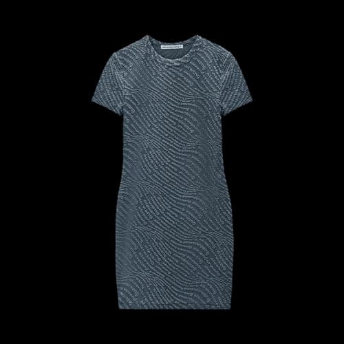 Alexander Wang Jacquard Logo Mini Dress 'Graphite'