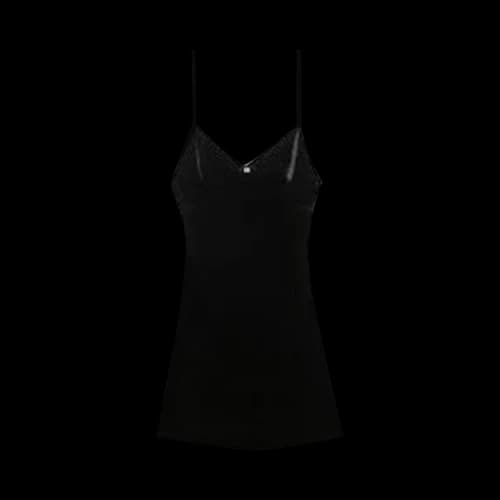 Alexander Wang Slip Dress W/ Crystal A Charm 'Black'