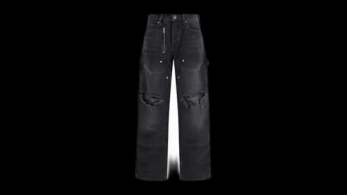 Alexander Wang Women's Zip Mid Rise Carpenter Pant Vintage Black