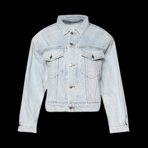 Alexander Wang Zipped Sleeve Rounded Trucker Jacket 'Bleach'