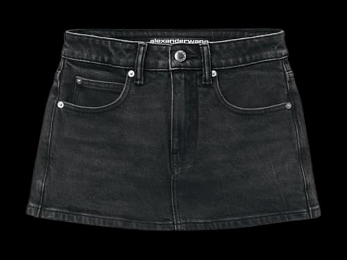 Alexander Wang Mid Rise Stretch Skort Grey Aged