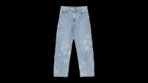 Alexander Wang Float Stars & Stripes Laser Print & Hotfix Jean Vintage Medium Indigo