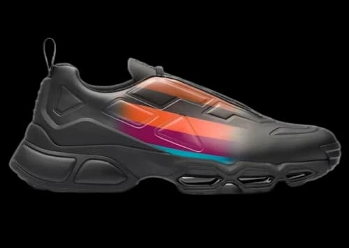 Prada Collision Cross Sneaker Black Astral Blue