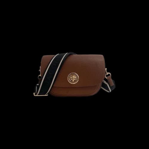 Marc Jacobs Signet Turnlock Saddle Bag Cognac