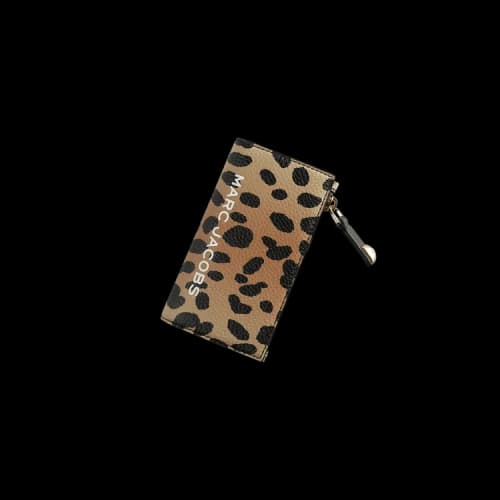 Marc Jacobs Cheetah Bold Slg Medium Flat Wallet Blackult