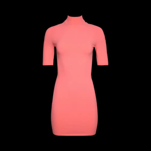 Alexander Wang Short-Sleeve Mini Dress W/ Printed High Density Logos 'Anime Pink'