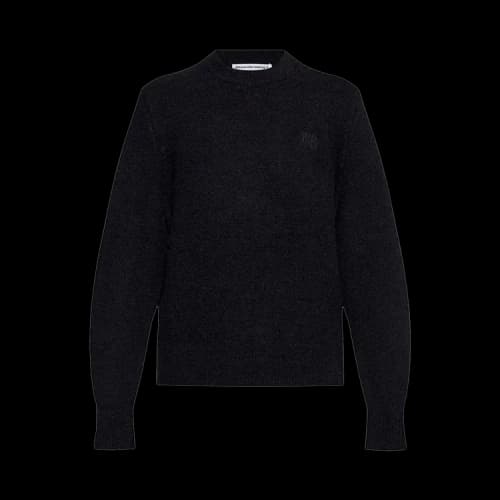 Alexander Wang Embroidered Logo Relaxed Crewneck Pullover 'Black'