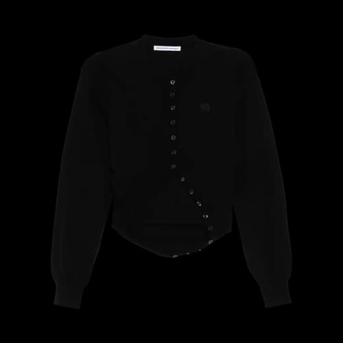 Alexander Wang Split Hem Cardigan 'Black'