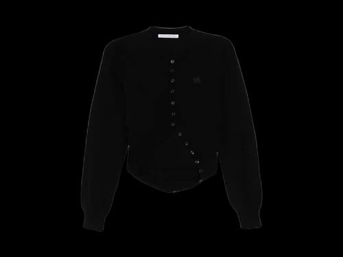 T by Alexander Wang Split Hem Cardigan Black