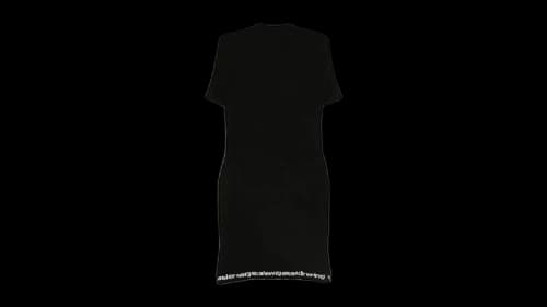 Alexander Wang Women's Logo Ribbed Ss Dress Black