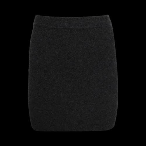 Alexander Wang Mini Skirt W/ Knit Logo Patch 'Charcoal'