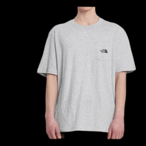 THE NORTH FACE Classic Small Logo Printing Pocket Short Sleeve Gray