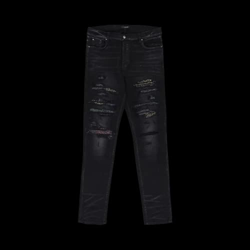 Amiri Rainbow Paisley Thrasher Jeans 'Black'