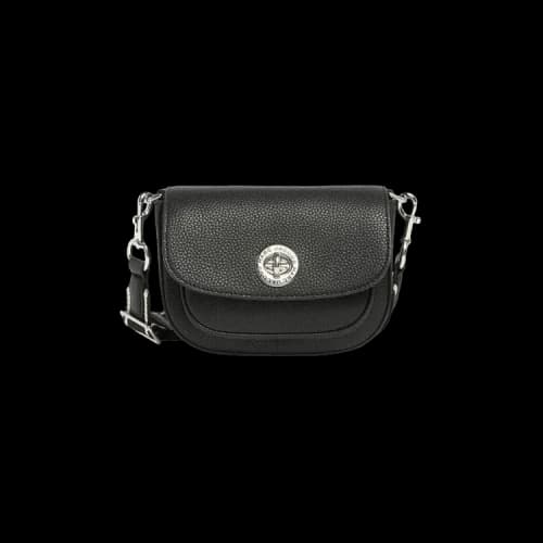 Marc Jacobs Signet Turnlock Small Saddle Bag Black