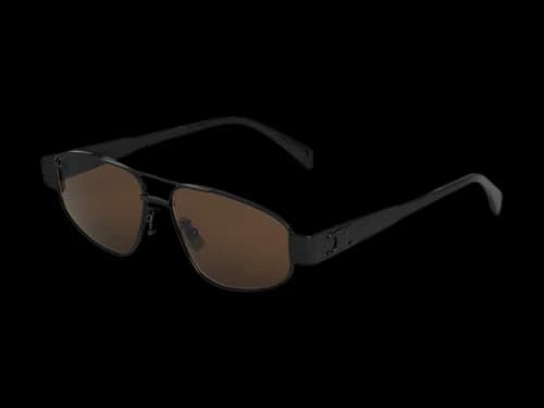 Celine Sunglasses Triomphe Metal 03 Black/Brown