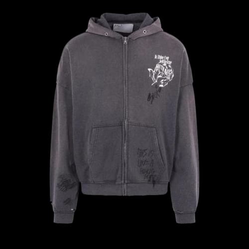Paly Hollywood Carrying The Message Zip Hooded Sweatshirt 'Black'