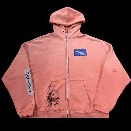 Paly Hollywood Alta Cienega Zip Hooded Sweatshirt 'Pink'