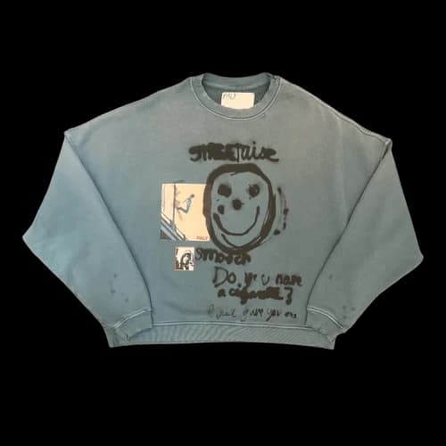 Paly Hollywood Streetwise Airbrush Crew Neck 'Teal'